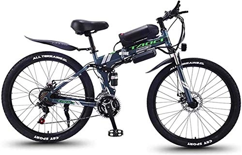 Bicicleta de montaña eléctrica plegables : Bicicleta electrica Bicicletas eléctricas rápidas para adultos Bicicleta eléctrica plegable de montaña, bicicletas de nieve de 350W, batería de litio de 36V 8Ah removible para, adulto Premium suspensi