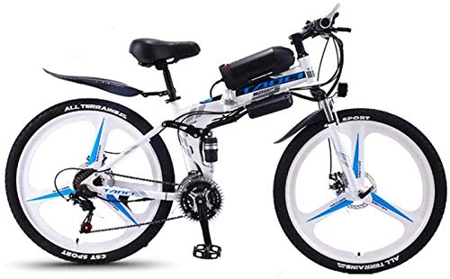 Bicicleta de montaña eléctrica plegables : Bicicletas Eléctricas, 26 '' de bicicleta eléctrica plegable bicicletas de montaña for adultos Frenos 36V 350W 8AH extraíble de iones de litio E-Bici Fat Tire doble disco de luz LED , Bicicleta