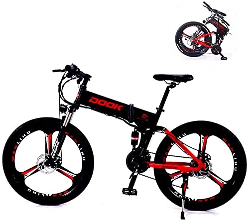 Bicicleta de montaña eléctrica plegables : CCLLA Bicicleta eléctrica de 26"para Uso Diario en la Ciudad con batería extraíble de 8AH, Bicicleta eléctrica de 5 velocidades para Adultos