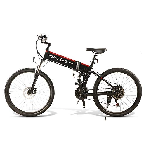 Bicicleta de montaña eléctrica plegables : Fafrees Bicicleta eléctrica de Ciudad Ebike, Bicicleta eléctrica de 26 Pulgadas y 500 W con batería de Litio de 48 V / 10, 4 Ah y Velocidad Shimano de 21 velocidades (Negro)