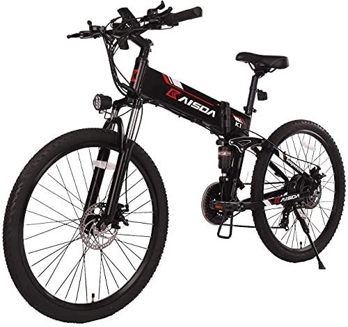 Bicicleta de montaña eléctrica plegables : Fafrees K1 Bicicleta eléctrica plegable de 26 pulgadas, batería de 48 V / 10 Ah, bicicleta de montaña eléctrica Pedelec Shimano 21, para hombre y mujer