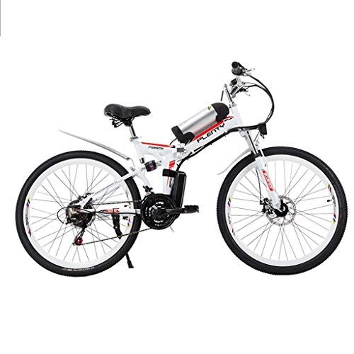 Bicicleta de montaña eléctrica plegables : FFF-HAT Bicicleta de montaña Plegable eléctrica 48V10AH Bicicleta eléctrica asistida de 26 Pulgadas con batería de Litio 48V10Ah 480W Motor