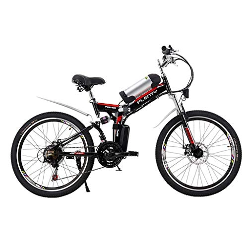 Bicicleta de montaña eléctrica plegables : FFF-HAT Bicicleta eléctrica Plegable para Adultos Bicicleta eléctrica de 26 Pulgadas / Bicicleta eléctrica de cercanías 48V10AH Batería Bicicleta de montaña