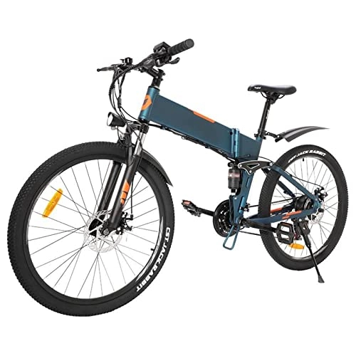Bicicleta de montaña eléctrica plegables : HMEI Bicicleta Eléctrica Plegable para Adultos 250W Bicicleta Eléctrica Ligera Portátil Plegable 26"Rueda 36V 10.4Ah Batería Extraíble Mountain Urban E-Bike