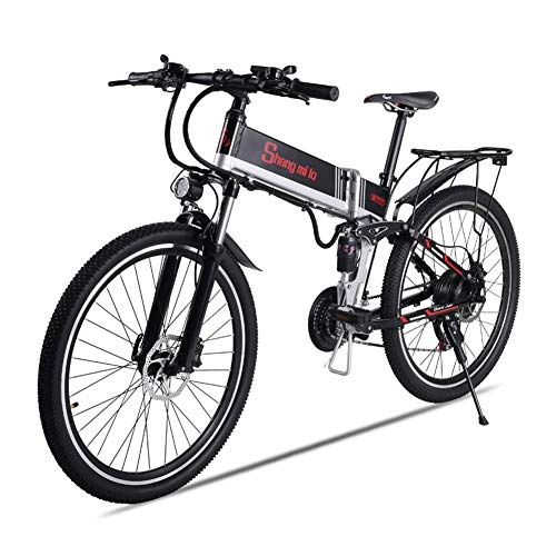 Bicicleta de montaña eléctrica plegables : LCLLXB Bicicleta Plegable de aleacin de Aluminio de 26 Pulgadas Bicicleta elctrica Bicicleta de montaña Bicicleta de Carretera Bicicleta Unisex