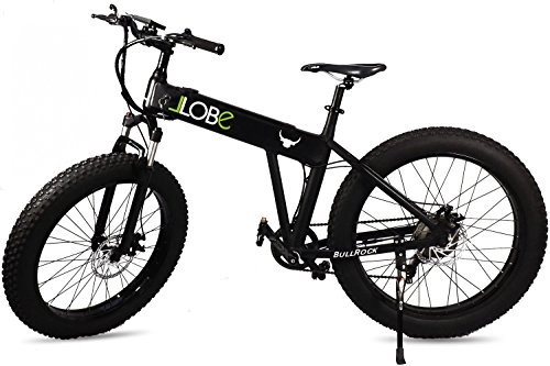 Bicicleta de montaña eléctrica plegables : LLOBE - E-Bike Mountain Bike Bull (26pulgadas, 7velocidades, motor trasero, 374WH 66, 04cm)