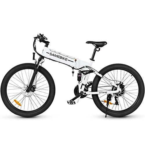 Bicicleta de montaña eléctrica plegables : SAMEBIKE Bicicleta eléctrica 26" Fatbike Bicicleta Montaña Plegable Ebike, 48V / 12, 5Ah Batería, Shimano 21 Vel, Pedal Assist, Instrumento a Color TFT Adultos Urbana