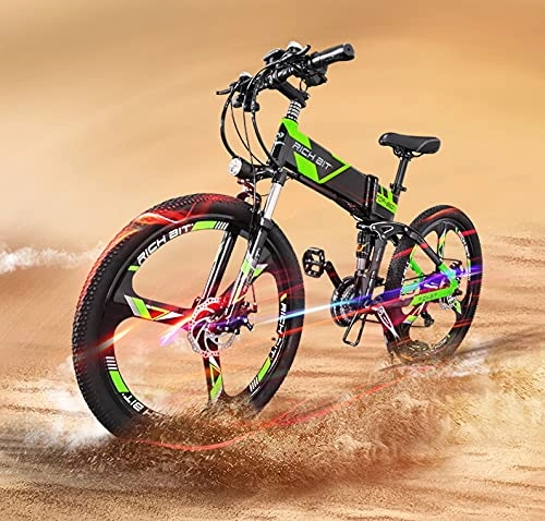 Bicicleta de montaña eléctrica plegables : Toyhub Bicicletas eléctricas para adultos, aleación de magnesio Ebikes bicicletas todo el terreno, 26 pulgadas 36 V 350 W 13 Ah batería de iones de litio extraíble Mountain Ebike para hombres