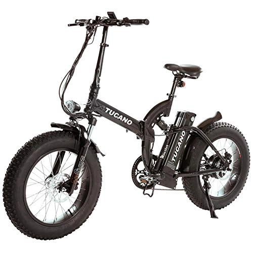 Bicicleta de montaña eléctrica plegables : Tucano Bikes Monster 20" FS Gris Antracite