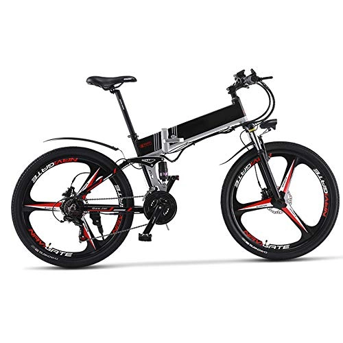 Bicicleta de montaña eléctrica plegables : Wheel-hy Bicicleta de Montaa Elctrica Bici Plegable Ebike, 250W, Batera 36V 13Ah 26 Pulgadas Mountain E Bike