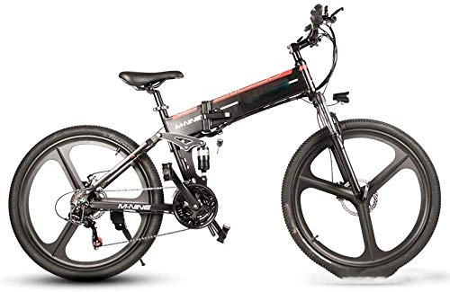 Bicicleta de montaña eléctrica plegables : YOUSR Bicicleta Eléctrica Bicicleta Eléctrica Multifunción 26 Pulgadas De Litio Plegable Ciclomotor 48V Coche Eléctrico Cross Country Mountain Bike
