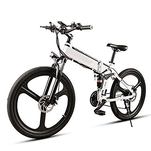 Bicicleta de montaña eléctrica plegables : YOUSR Bicicleta Eléctrica Plegable De 26 Pulgadas, Bicicleta Eléctrica Asistida Power Bike E Scooter De Llanta Combinada 48V 350W Motor