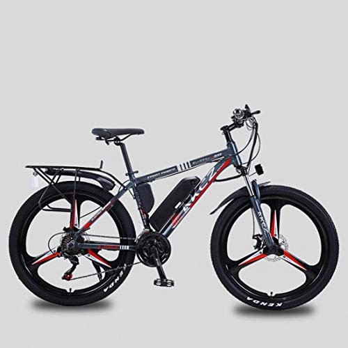 Bicicletas de montaña eléctrica : Adulto Bicicleta de montaña eléctrica, batería de Litio de 36V aleación de Aluminio de la Bicicleta eléctrica, con Pantalla LCD, de 26 Pulgadas de aleación de magnesio Integrado Ruedas, A, 8AH