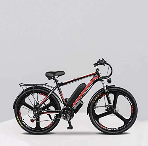 Bicicletas de montaña eléctrica : Adulto Bicicleta eléctrica de montaña, 48V batería de Litio de aleación de Aluminio de la Bicicleta eléctrica, Pantalla LCD de 26 Pulgadas de aleación de magnesio Ruedas, 10AH
