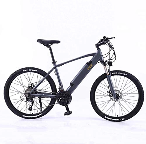 Bicicletas de montaña eléctrica : AISHFP Bicicleta de montaña eléctrica para Adultos de 36 V, Bicicletas eléctricas Todo Terreno con batería de Litio, con Freno de Disco Doble de aleación de Aluminio con Pantalla LCD, A