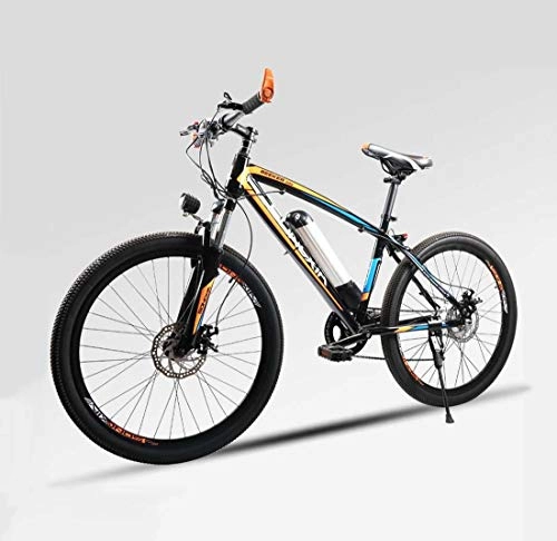 Bicicletas de montaña eléctrica : AISHFP Los Hombres Adultos de Bicicleta eléctrica de montaña, 36V batería de Litio Bicicleta eléctrica, Acero al Carbono Frame E-Bikes, Auxiliar de Crucero 50-60 km, A, 50KM