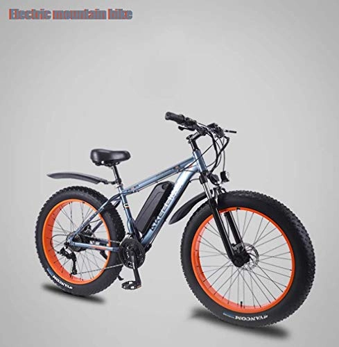Bicicletas de montaña eléctrica : AISHFP Mens Adultos Bicicleta eléctrica de montaña, extraíble 36V batería de Litio de 13Ah, Bicicletas 350W Playa Nieve, 26 Pulgadas Ruedas, A, 21 Speed