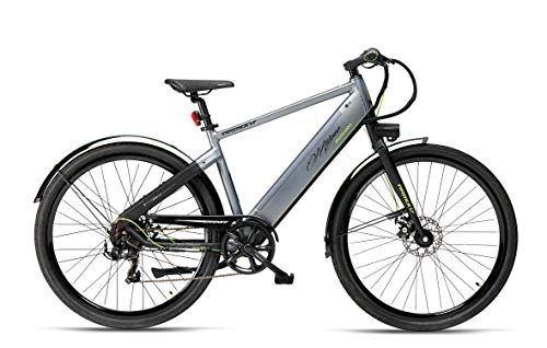Bicicletas de montaña eléctrica : Armony Milano Avanguardia, Bicicleta elctrica Unisex Adulto, Gris Negro Mate, 28