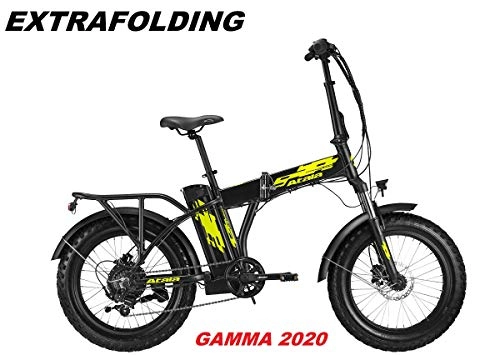 Bicicletas de montaña eléctrica : ATALA BICI Extrafolding Fat Bike 20 Gama 2020 (Black Neon Yellow Matt)