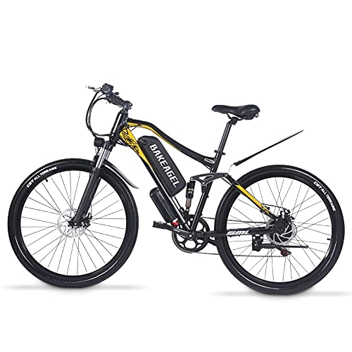 Bicicletas de montaña eléctrica : BAKEAGEL Bicicleta Eléctrica Plegable de 27, 5'' / Bicicleta Elédtrica para Adultos, con Frenos de Disco Delanteros y Traseros y Shimano con Cambio de 7 Velocidade Bicicleta de Montaña Eléctrica