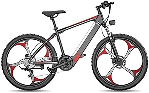 Bicicletas de montaña eléctrica : Bicicleta electrica Bicicleta de montaña eléctrica ligera para adultos, bicicleta eléctrica de neumáticos de grasa de 46 pulgadas de la nieve de 400W con engranajes de transmisión de 27 velocidades y