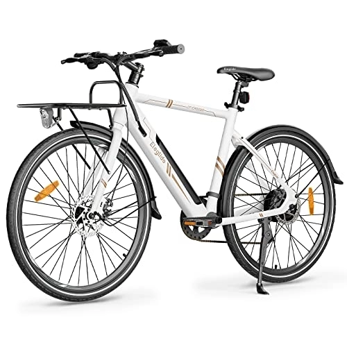 Bicicletas de montaña eléctrica : Bicicleta electrica Eleglide Citycrosser, 27.5" Bici electrica batería 36V 10Ah, autonomía de 75Km, Sensor de Torque Bicicleta electrica montaña Velocidad 25km / h, Shimano 7vel, Portaequipajes Delantero