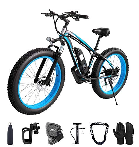 Bicicletas de montaña eléctrica : Bicicleta eléctrica, 500W Bicicleta Eléctrica de Montaña Ciclomotor 26" Ebike para Adulto, 48V / 15AH Batería de Litio-Ion, 21 Velocidades, 3 Modos de Arranque con Pantalla multifunción LCD