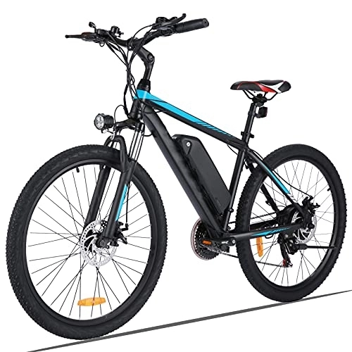 Bicicletas de montaña eléctrica : Bicicleta eléctrica / Bicicleta de montaña eléctrica de 26 Pulgadas, Bicicleta eléctrica para Adultos con Motor de 250 W y batería de Iones de Litio de 36 V 8 Ah, Shimano de 21 velocidades