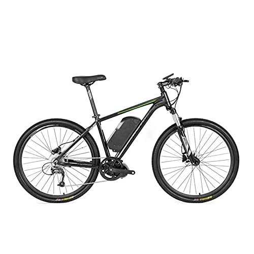 Bicicletas de montaña eléctrica : Bicicleta Eléctrica, Bicicleta de montaña eléctrica para adultos de 29 pulgadas, Motor 350W, Batería de litio de 48V 10A, Velocidad máxima 25 km / h, Desplazamientos en E-bike de viaje, Black green