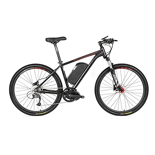Bicicletas de montaña eléctrica : Bicicleta Eléctrica, Bicicleta de montaña eléctrica para adultos de 29 pulgadas, Motor 350W, Batería de litio de 48V 10A, Velocidad máxima 25 km / h, Desplazamientos en E-bike de viaje, Black red