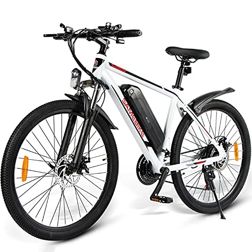 Bicicletas de montaña eléctrica : Bicicleta Eléctrica de Montaña 26'' E-Bike MTB Pedal Assist, Batería de Litio 36V 10Ah, Bicicleta Eléctrica para Adultos 350W, Shimano 21 Velocidades, Bicicleta de Montaña Eléctrica con Pantalla LCD