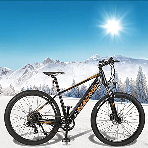 Bicicletas de montaña eléctrica : Bicicleta Eléctrica de Montaña de 27, 5" Batería Litio 36V 10Ah Bicicleta Eléctrica con Batería de Litio de 10Ah E-Bike MTB Pedal Assist Shimano 7 Velocidades Amigo Fiable para Explorar