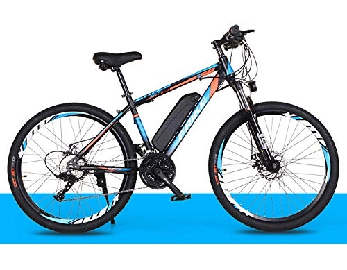 Bicicletas de montaña eléctrica : Bicicletas Elctricas Batera De Litio De Alta Eficiencia 36v / 8ah Conmutador De Bicicleta Elctrica Con Motor De 250 W Adecuado Para Hombres Mujeres Desplazamientos Urbanos Freno De Disco, Blue