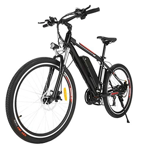 Bicicletas de montaña eléctrica : BIKFUN Bicicleta eléctrica, 26" E-Bike para Adulto, Batería de Litio-Ion(36V 12.5Ah), Motor 250W, Shimano 21 Marchas (26" Clasico Pro)