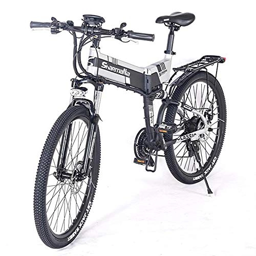 Bicicletas de montaña eléctrica : CBA BING Bicicleta elctrica de montaña de 26 '', Bicicleta elctrica Plegable Unisex de Tres Modos de Trabajo, Bicicleta Plegable de batera de Litio extrable 10.4A
