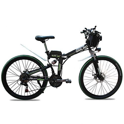 Bicicletas de montaña eléctrica : CBA BING Bicicleta elctrica Plegable Bicicleta de montaña, Bicicleta elctrica de cercanas con Carga de batera de Litio de 36 V, Bicicleta elctrica de 21 velocidades y Dos Modos de Trabajo