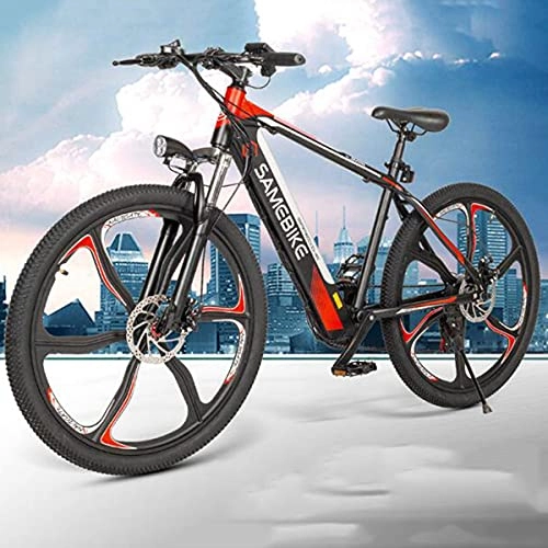 Bicicletas de montaña eléctrica : CHEIRS Bicicleta de montaña eléctrica de 26", Motor de 350 W, batería de Iones de Litio extraíble de 36 V y 8 Ah, hasta 35 km / h con, para Ejercicio en Bicicleta al Aire Libre