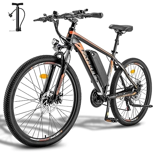 Bicicletas de montaña eléctrica : Fafrees Bicicleta eléctrica para Adultos de 26" 250W, Bicicleta de montaña eléctrica con batería de extraíble de 36V / 13Ah, ebike Shimano de 21 Vel, 25KM / H (Negro)