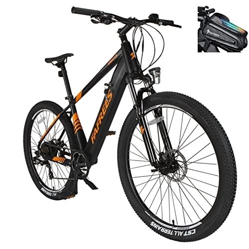 Bicicletas de montaña eléctrica : Fafrees KRE27.5 - Bicicleta eléctrica de montaña de 27, 5 pulgadas, para hombre de 250 W, bicicleta eléctrica de mujer de 120 kg, batería extraíble de 36 V / 10 Ah, E-MTB de 25 km / h Shimano 7