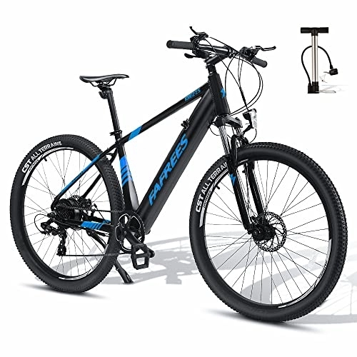 Bicicletas de montaña eléctrica : Fafrees [Oficial] Bicicleta Eléctrica KER 27.5S, 27.5" 250 Watt Bicicleta Eléctrica de Montaña, 36V 10 Ah Batería Extraíble, SHIMINO 7-Vels ebike Unisex Adultos, Azul / Negro
