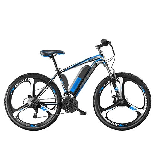 Bicicletas de montaña eléctrica : FFF-HAT Bicicleta de batería de Litio de 26 Pulgadas, Bicicleta de montaña eléctrica, Ruedas de una Rueda, 36V / 10Ah 250W Endurance 35km / 40KM / 50KM Soporte Tres Modos de Trabajo, Negro y Azul