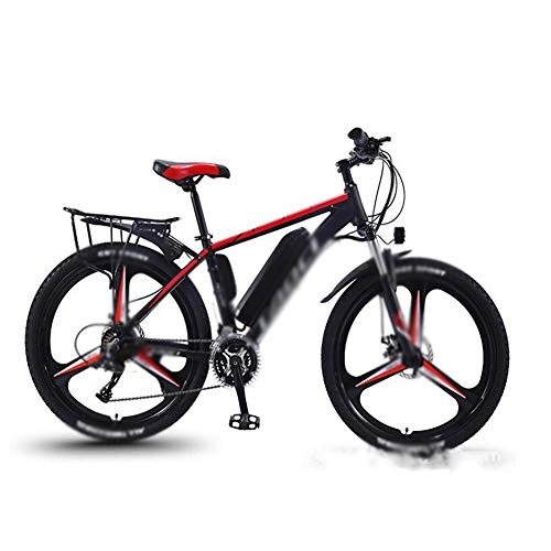 Bicicletas de montaña eléctrica : FZYE 26 Pulgada Bicicleta Eléctrica Cruiser Ciclismo Bike, Doble Amortiguación 350W Bicicleta Montaña Pantalla LED Farosdeportes Aire Libre, Rojo