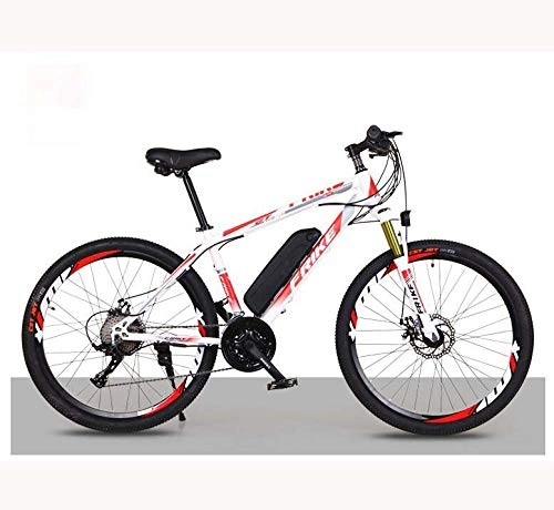 Bicicletas de montaña eléctrica : GASLIKE Bicicleta de montaña eléctrica para Adultos, Bicicleta eléctrica de 26 Pulgadas con batería extraíble de Iones de Litio de 36 V 8AH / 10 AH, Cambio de Velocidad 21 / 27, C, 21 Speed 36V8Ah