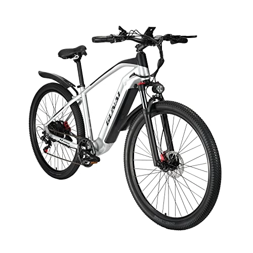 Bicicletas de montaña eléctrica : GAVARINE Bicicleta Eléctrica para Adultos Bicicleta de Ciudad de 29 Pulgadas con Batería de Litio Extraíble de 48v 19ah, Shimano 7 Velocidades y Freno Hidráulico