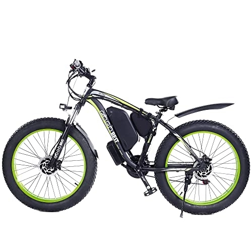 Bicicletas de montaña eléctrica : GOGOBEST GF700 - Bicicleta Eléctrica 26" x 4.0 Fat Tire, Shimano 7vel, Frenos de Disco mecánicos Delanteros y Traseros, Bicicleta de montaña eléctrica, batería extraíble de 48V 17.5Ah