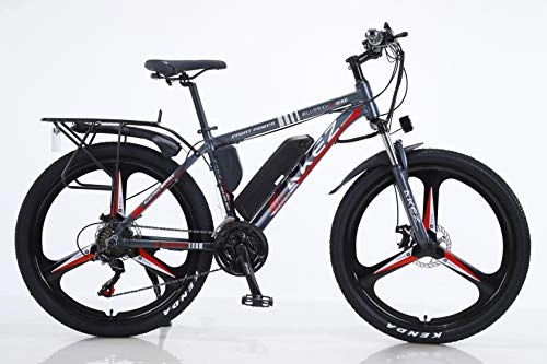 Bicicletas de montaña eléctrica : Green y Bicicletas Eléctricas, Eléctricas Superportátiles y de Montaña para Adulto. 26"36V 350W.(Color:Rojo, Size:10Ah70Km)