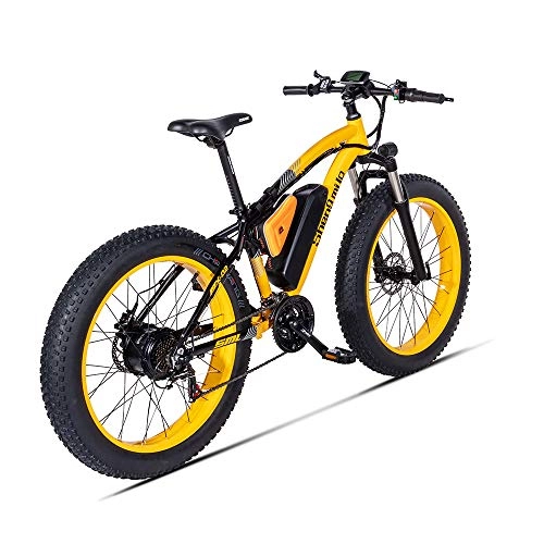 Bicicletas de montaña eléctrica : GUNAI Bicicleta de Montaa Elctrica 26 Pulgadas E-Bike Sistema de Transmisin de 21 Velocidades con Linterna con Batera de Litio Desmontable 1000W 48V Bikes Bicicleta Electrica