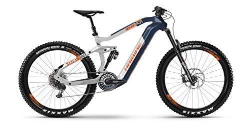 Bicicletas de montaña eléctrica : Haibike Flyon XDURO Nduro 5.0 Blue / White / Orange 11 2020 T-M 44Cm