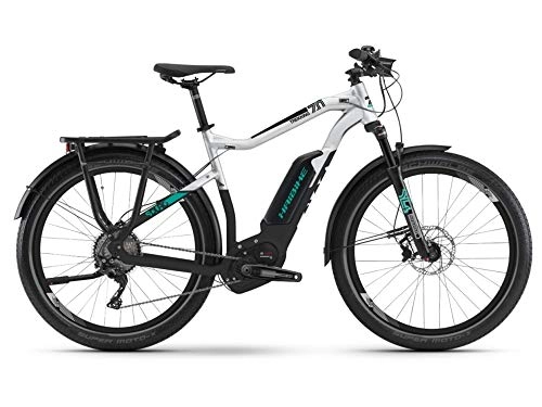 Bicicletas de montaña eléctrica : Haibike Sduro Trekking 7.0 2019 Pedelec - Bicicleta elctrica, color gris, negro y turquesa, color negro / gris / turquesa., tamao extra-large, tamao de rueda 27.50