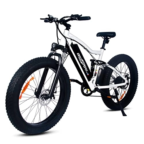 Bicicletas de montaña eléctrica : HFRYPShop 26'' Bicicleta Electrica Montaña, 4.0 Bicicletas Eléctricas de Full Suspension, Potente Motor de 72Nm - ∠30°, Batería De Lones De Litio De 48V 499Wh, E-MTB Pedal Assist